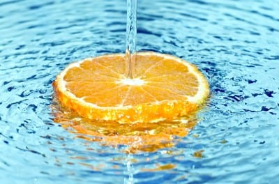 Water and Orange slice