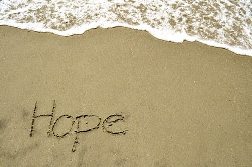 Hope in the sand